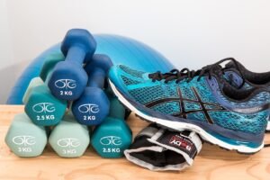 dumbbells-sport-shoes