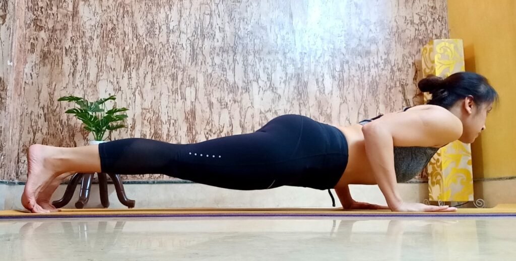 Chaturangadandasana or Low plank